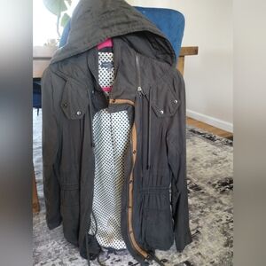 Market & Spruce Green Jacket with Polka Dot Lining Medium